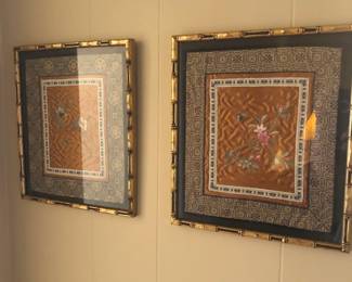 Chinese Silk Embroidery Framed Wall-hangings