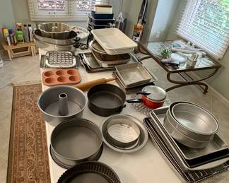 Large selection of bakeware. 