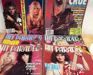 1980s Hit Parader heavy metal magazines