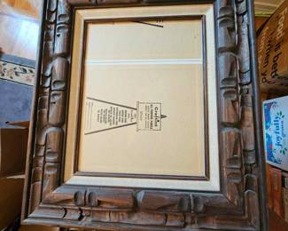 Wood carved frame