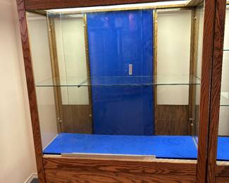 Showcase, display case, lighted and on wheels!