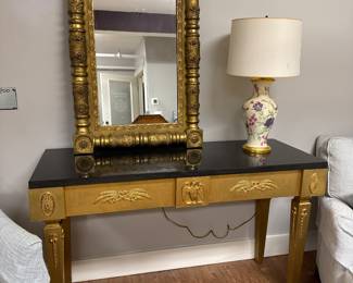 Marble top console table $295