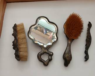 Simpson-hall-Miller Art Nouveau Sterling Set 