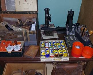 Leather Presses, Belts, Dye, Craftool Stamps, Etc