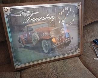 Large Duesenberg Clock, 2" thick
