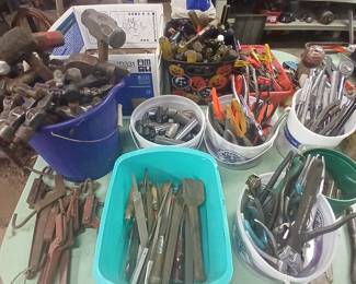Hammers, Screw Drivers, Pliers, Sockets, Files