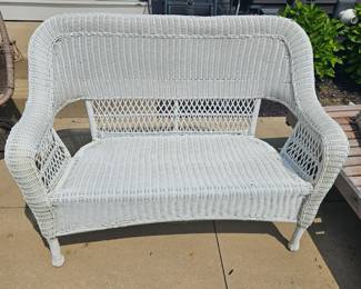 Wicker Patio Loveseat 3’1” tall, 4’4” wide, 2’3” deep