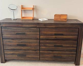   Dresser: 36” H x 66” W x 19” D; Weight: 194 lbs.