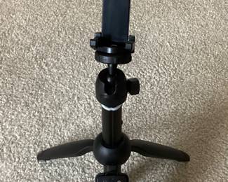Selfie tripod with remote
