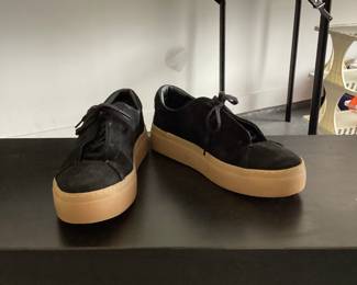 Women’s COS platform black suede size 6