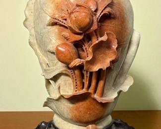 China, Circa 1885, Carved Soapstone Vase