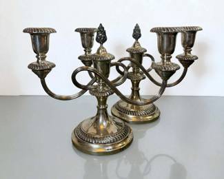 Pair of Silver Candle HoldersHallmarked 