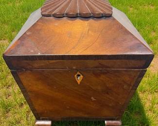 1830 Georgian Mahogany Domed Tea Candy 