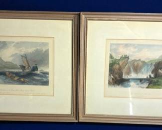 Thomas Allom Termination of the Great Wall of China  The Cataract of ShihTan