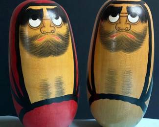 Japanese Daruma Kokeshi Dolls