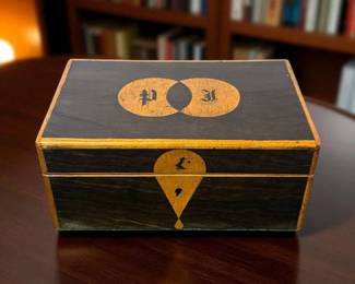 English Georgian Inlaid Wooden Box