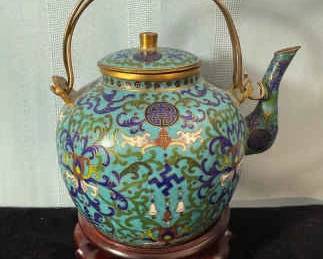 Ca.1900s Chinese Cloisonne Teapot