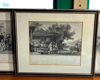 Three Mid 1800s Thomas Alloms Chinese Empire Series Engravings, Fisher  Son London