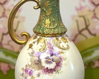 Crown Dresden Ceramic Ewer 