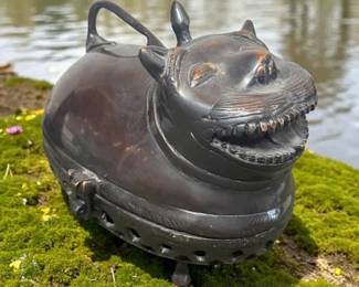 An Animal Form Metal Censer
