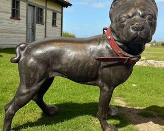 Antique Cast Iron Boston Terrier Door Stop.