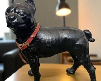 Antique Cast Iron Boston Terrier Door Stop