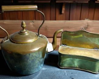 Antique Georgian Copper Kettle Match Box