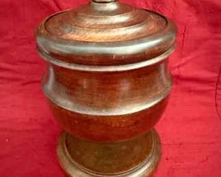 Antique Treen Lidded TobaccoSpice Jar