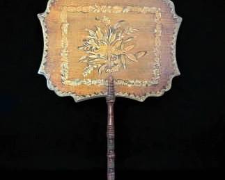 Georgian Rosewood Handle Face Screen