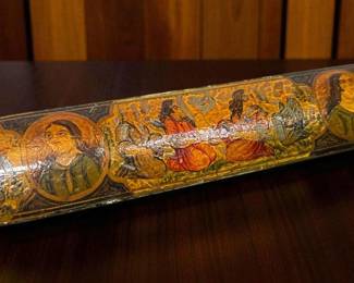 C 1850 Papier Mache Pencil Box
