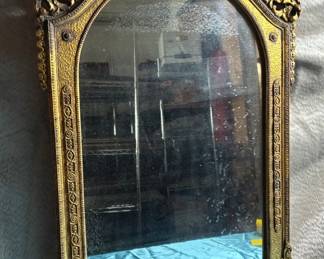 Antique Edwardian Wall Mirror With Gilt Frame