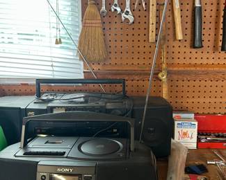 Sony portable stereo, JVC portable stereo
