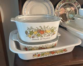 Corning ware Spice of Life casserole dishes