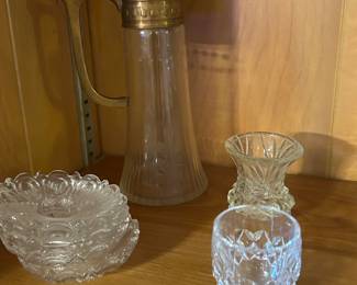 Waterford Crystal Alana shot glass , vintage carafe ,