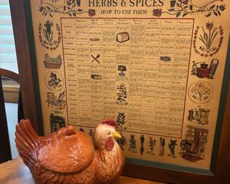 chicken jar, spice rack