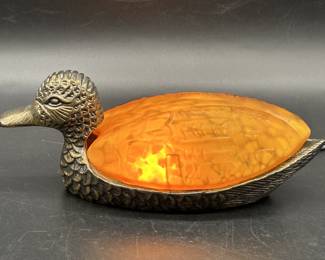 Electric Brass Duck Light w/ Ambient Amber Light