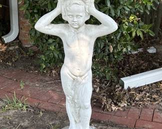 Classical Putti Garden Statue / Birdbath