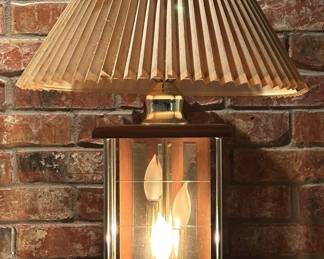 Vintage 2-Level Table Lamp, 3 Candle Lights Bottom