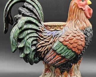 Country Farmhouse Rooster Vase, Burton & Burton