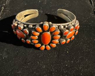 Leo Feeney signed Sterling Cuff Bracelet