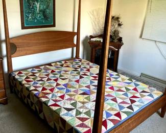 . . . wonderful four-poster bed -- quilt not for sale