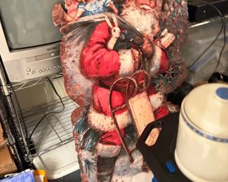 . . . large metal Santa