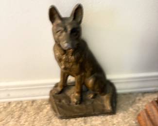 . . . German shepherd statue