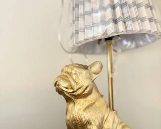 . . . brass bulldog lamp