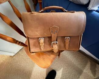 . . . leather satchel