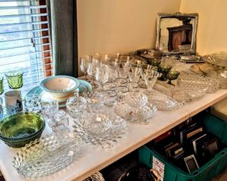 Fostoria, crystal stemware, serving pieces