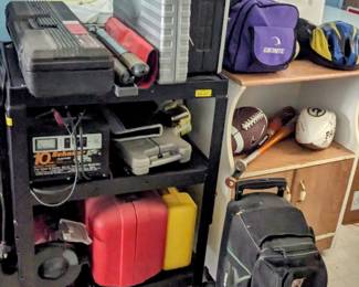 Tools, sports equipment 