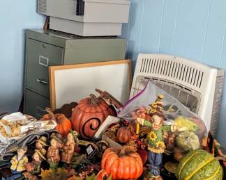 Fall decor, filing cabinet 