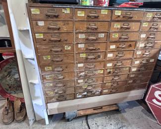 Hardware store drawer cabinet