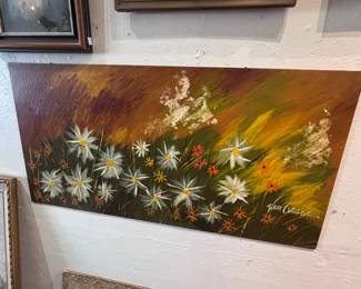 190’s abstract floral painting